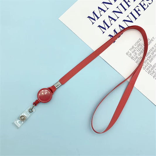 Long Retractable Badge Reel Lanyard Name Tag Card Badge Holder Universal Office Work Card Id Hanging Rope Necklace Strap Supplie