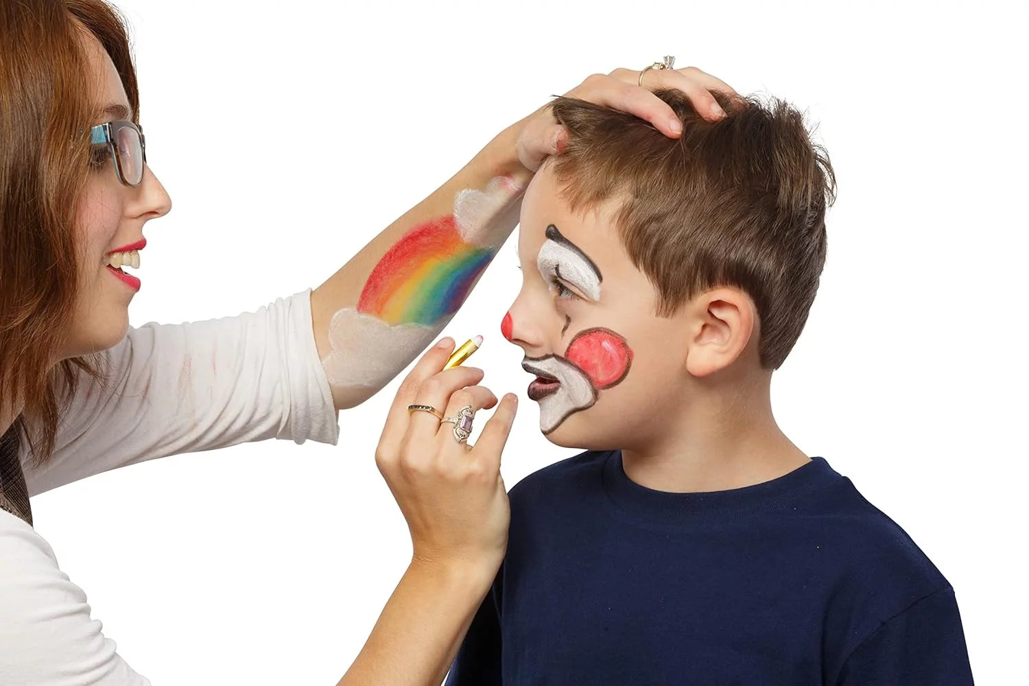 Kids Face Paint Crayons Safe, Non-Toxic Body Paint & Artbook