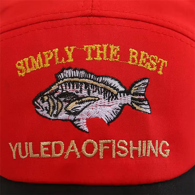 Casual Men Outdoor Fishing Caps Baseball Golf Hunting Cap with Cartoon Fish Pattern Hiking Camping Cycling Sports Fishing Hat