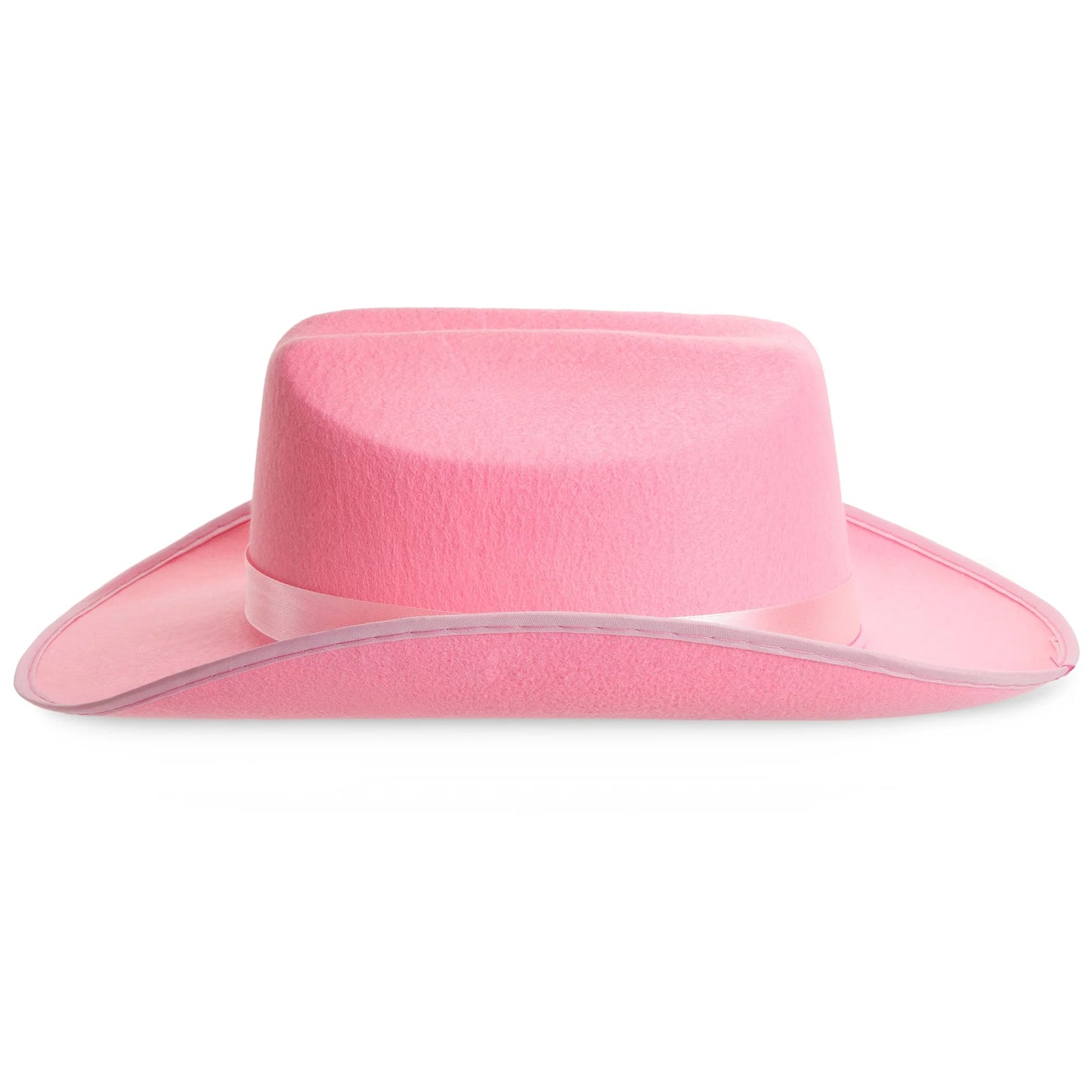 4-Pack Pink Cowboy Hats for Girls - Cute Felt Cowgirl Hats for Costume, Dress up Party (One Size Fits All)