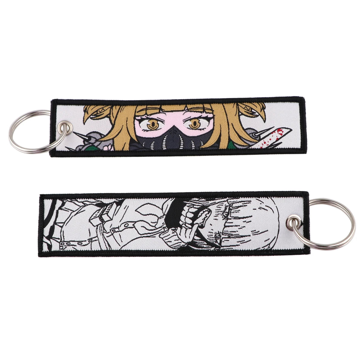 Japanese Anime Cool Embroidery Key Fobs Key Tag Motorcycles Cars Backpack Chaveiro Keychain for Friends Fashion Key Ring Gifts