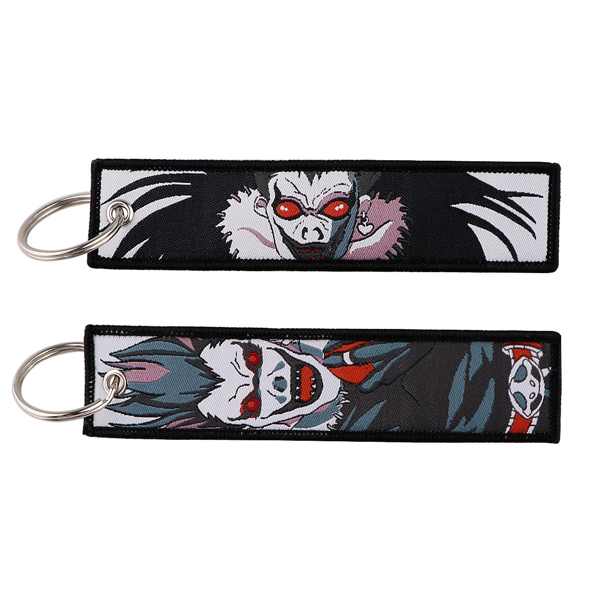 Japanese Anime Cool Embroidery Key Fobs Key Tag Motorcycles Cars Backpack Chaveiro Keychain for Friends Fashion Key Ring Gifts