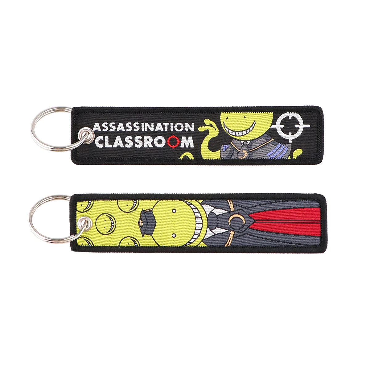 Japanese Anime Cool Embroidery Key Fobs Key Tag Motorcycles Cars Backpack Chaveiro Keychain for Friends Fashion Key Ring Gifts